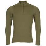 Thermolite thermische longsleeve onderhemd met col en rits, Base layer, olijfgroen