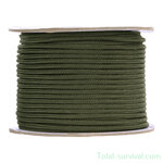 Fosco Paracord 3mm legergroen, 60 meter op rol