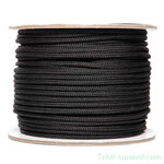 Fosco Paracord 3mm zwart, 60 meter op rol