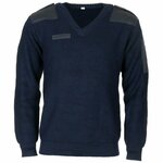 Dutch military police commando sweater wool/acrylic with v-neck, blue