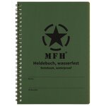 MFH waterproof notitieboek A5, legergroen