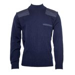 KL marine commando trui wol/acryl met col, marineblauw