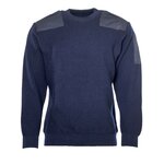 Dutch navy commando sweater Wool with round neck, blue
