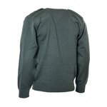 Kommandopullover der holländischen Militärpolizei aus 100 % Wolle mit V-Ausschnitt, oliv grün