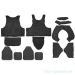 Italienische NC4-09-Körperschutzweste mit weichen und harten Kevlar-Panzerfüllungen, komplette Ausrüstung, Vegetato-Camouflage