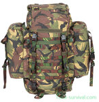Niederländische Armee ARWY Alpine Sting Feldrucksack 80L mit Seitentaschen und Daypack-Trägern, DPM camo