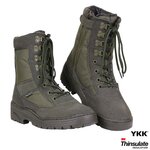 Fostex Sniper Boots hautes avec fermeture éclair YKK, Cordura, doublure Thinsulate 3M, vert olive