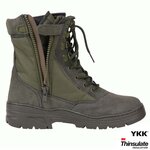 Fostex Sniper Boots hautes avec fermeture éclair YKK, Cordura, doublure Thinsulate 3M, vert olive