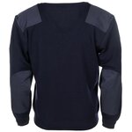 Kommandopullover der holländischen Militärpolizei aus Wolle/Acryl mit V-Ausschnitt, blau