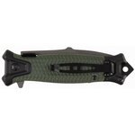 Fox outdoor Snake klapmes met easy grip handvat, olijfgroen