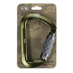 M-Tac mousqueton en aluminium de 10 cm avec verrouillage à baïonnette 30 kN, vert olive