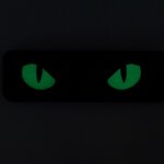 M-Tac velcro patch Cat Eyes noir, 25 x 80 mm, GID Fluorescent réfléchissant