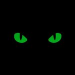 M-Tac velcro patch Cat Eyes, 25 x 80 mm, Noir/Vert