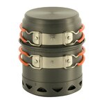 M-Tac ensemble de cuisson pour brûleur, 2 pièces, casserole/poêle, aluminium anodisé