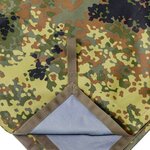 AB Bâche Bundeswehr / Basha (IRR), TPU 3 couches, Flecktarn, boucles de fixation, 155 x 275 cm