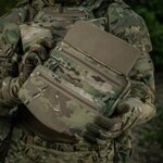 M-Tac Unterbauchschutz für ballistische Einsätze mit Molle Tasche, Multicam