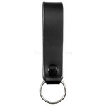 Porte-clés de la police britannique pour ceinture 10 cm, en cuir noir