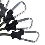 Fosco corde élastique 60 cm avec mousquetons, 2 pièces, vert olive