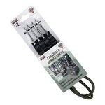 Fosco corde élastique 60 cm avec mousquetons, 2 pièces, vert olive