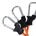 Fosco corde élastique 60 cm avec mousquetons, 2 pièces, orange