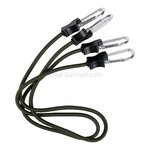 Fosco corde élastique 90 cm avec mousquetons, 2 pièces, noir