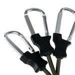 Fosco corde élastique 90 cm avec mousquetons, 2 pièces, noir