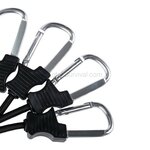 Fosco corde élastique 90 cm avec mousquetons, 2 pièces, vert olive