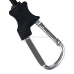 Fosco corde élastique 90 cm avec mousquetons, 2 pièces, vert olive