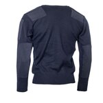 Pull commando de la marine belge en Laine/Acrylique avec col rond, bleu foncé