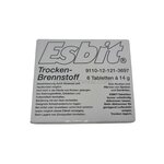 Esbit comprimés de combustible solide, 84 g (6 comprimés de 14 g)