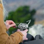 Primus EasyFuel II faltbarer Gaskocher mit Schlauch und Piezo-Zündung