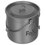 Fox Outdoor kompakter Titantopf (1,1 l) mit Deckel und Klappgriffen