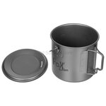 Fox Outdoor kompakter Titantopf (1,1 l) mit Deckel und Klappgriffen