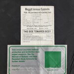 Meggitt Protective Body Armour Insert set (Voor/Achter), kevlar HG1A+KR2