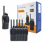 PNI R40 PRO Profi Funkgerät set (6 Stück) schwarz, PMR-446