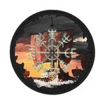 M-Tac velcro patch Vegvisir / Drakkar, 80 mm, Zwart/GID