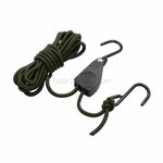 Fosco Spankabel 6 mm, 4 meter met touwratel, legergroen