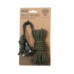 Fosco Spankabel 6 mm, 4 meter met touwratel, legergroen