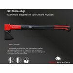 Bison Black Series SX-20 kloofbijl groot, zwart/rood