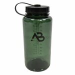 AB Feldflasche transparent 1000 ml olivgrün, große Öffnung, BPA-frei