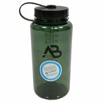 AB Feldflasche transparent 1000 ml olivgrün, große Öffnung, BPA-frei