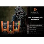 Evolution High Performance airsoft BBs Bio 0.25g 6mm wit, zak 1Kg