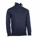 Nederlandse brandweer schipperstrui Wol met col, donkerblauw
