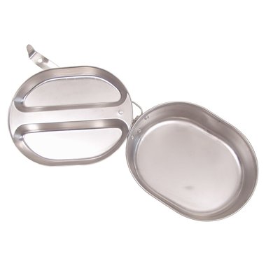MFH US Mess Kit, Stainless Steel, 2-part