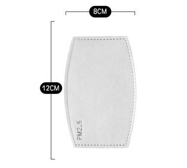 MDP PM2.5 uitwisselbare filter voor mondmaskers, set 10 stuks