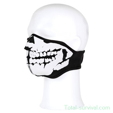 101 Inc néoprène masque buccal skull 3D noir