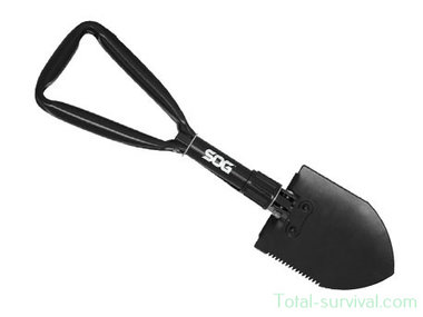 SOG Entrenching tool / veldschep 3-delig groot met tas, zwart