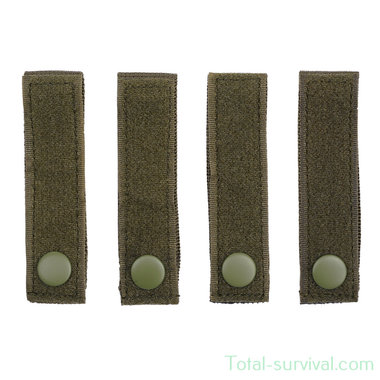 101 Inc MOLLE strap hook + loop 4 pcs, legergroen