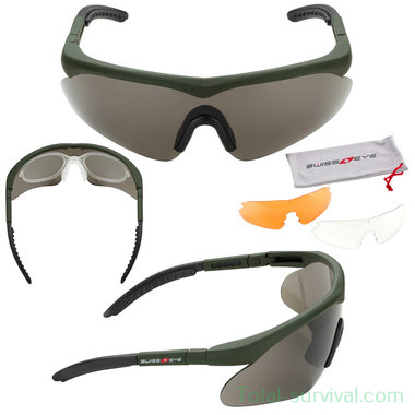 SwissEye Raptor scherfwerende veiligheidsbril STANAG 2920, legergroen
