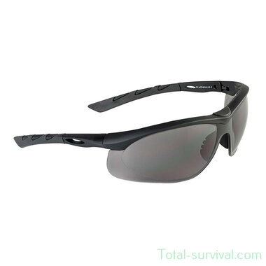 SwissEye Lancer veiligheidsbril STANAG 4296, smoke zwart